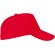 Gorras béisbol con cierre ajustable velcro de algodón 170 g/m2 Uranus Rojo detalle 32