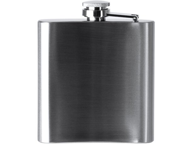 Petaca Walker acero inoxidable 175ml cierre hermético plateado Plata detalle 3