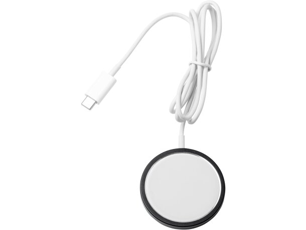 Cargador inalámbrico Wudy 15W magnético aluminio reciclado Negro detalle 3