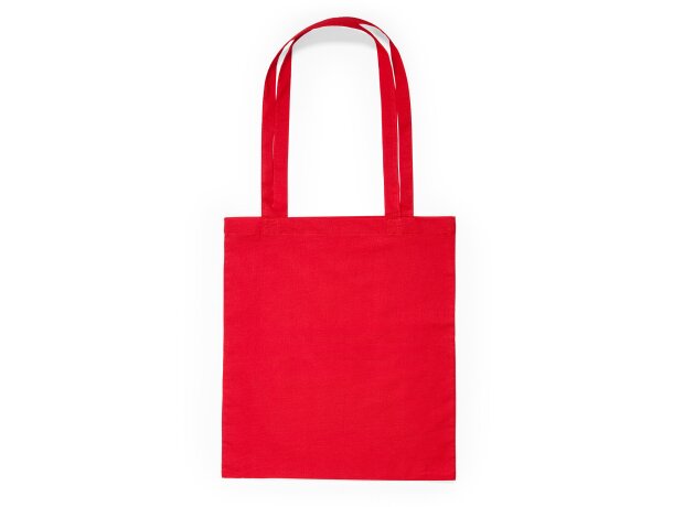 Bolsas de algodón personalizadas de asas largas reforzadas a color 105 g/m2 Rojo detalle 19