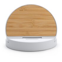 Cargador inalámbrico Remus bambú ABS blanco