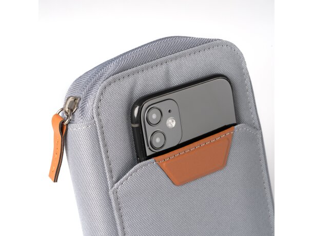 Monedero Tipler con protección RFID y compartimentos organizadores Negro detalle 2