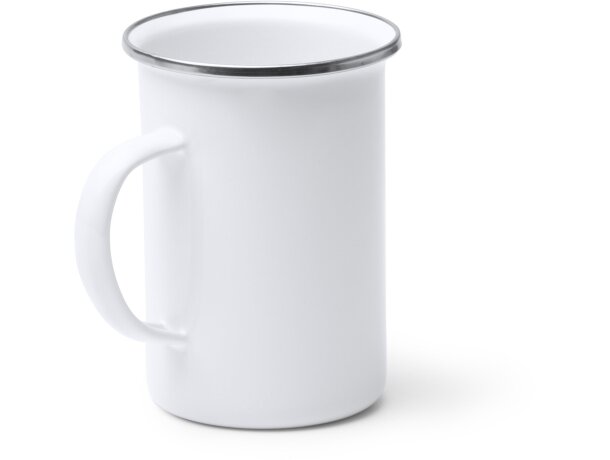 Taza Alepo blanco metal esmaltado 380 ml con sublimación Blanco detalle 3