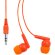 Auriculares con cable pvc Punk Naranja