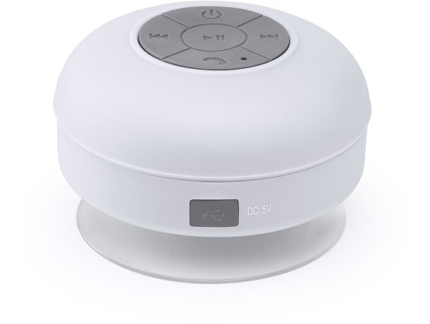 Altavoz Bluetooth Calvin con ventosa para ducha y espacios húmedos Rojo detalle 11