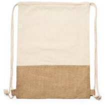 Mochila saco Wilkes algodón yute cordones ajustables publicidad