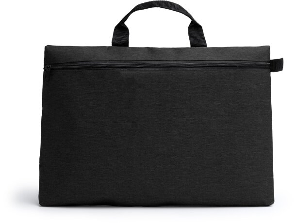 Portadocumentos Draper de poliéster reciclado con cremallera Negro detalle 4