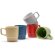 Taza cerámica Longi con asa ergonómica y base biselada Beige detalle 4