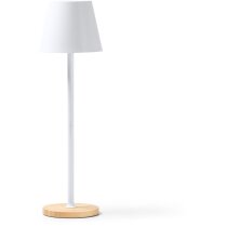 Lámpara led Barrow con base de bambú y metal