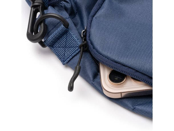 Bandolera Tramer para botella con asa ajustable y bolsillo Negro detalle 2