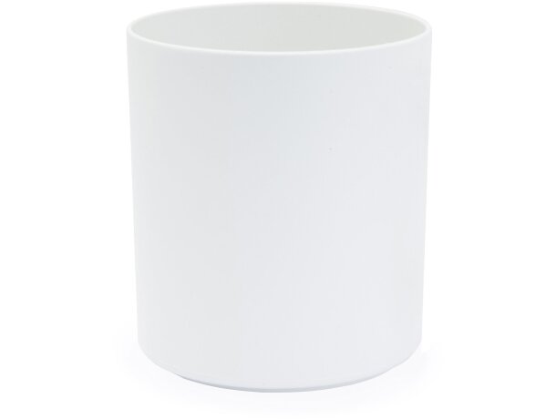 Taza estilo clásico de plástico pla 350ml Parcha Blanco detalle 5