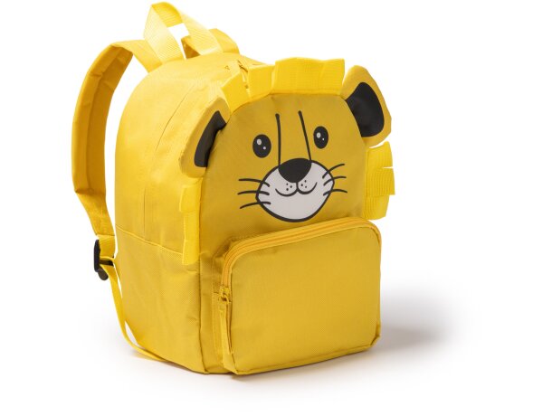 Mochila Bingo infantil RPET con diseño de animales Amarillo detalle 4