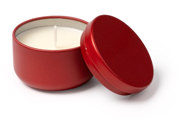 Vela aromática Gento de cera vegetal en recipiente metálico Plata detalle 3