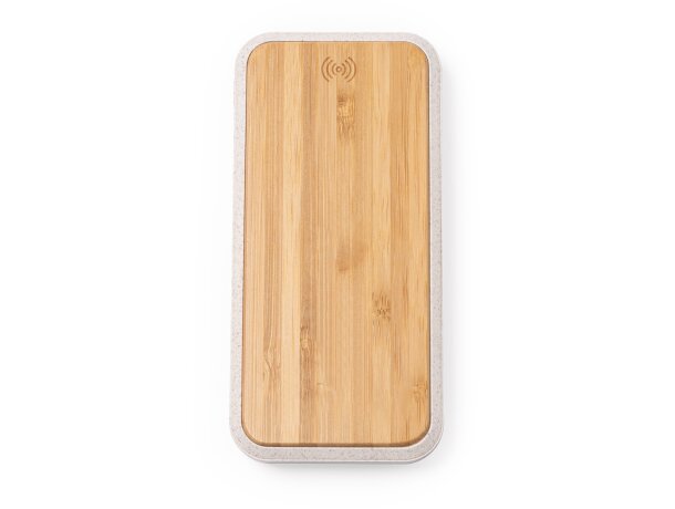 Powerbank 10000 mah bambú Blaster Crudo detalle 5