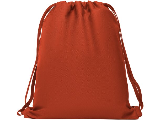 Mochila saco Zorzal poliéster 600D bolsillo cremallera cordones Rojo detalle 23