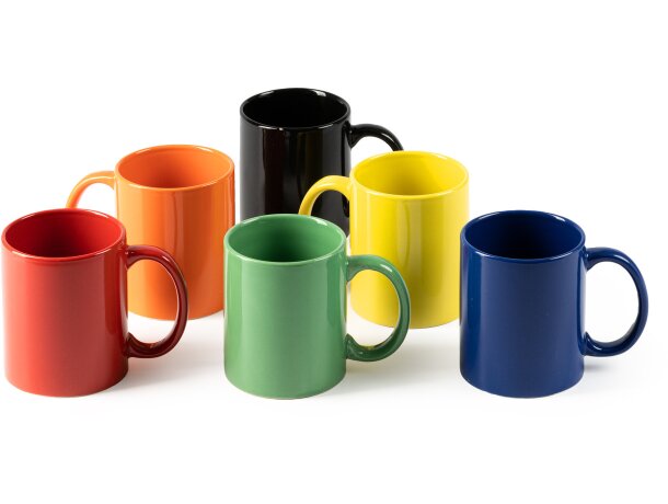 Tazas para personalizar unisex en variados colores cerámica Negro detalle 2