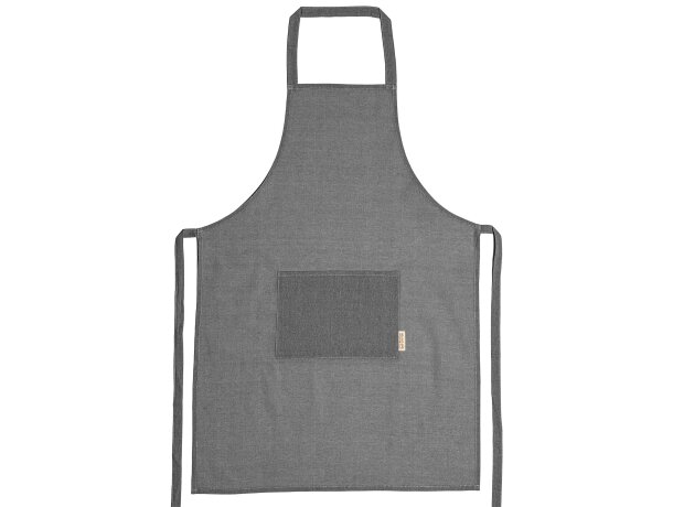Delantal bolsillo frontal 100% algodón Arola Negro detalle 5