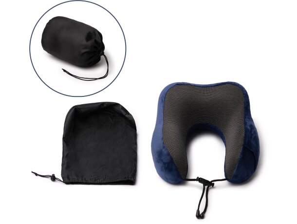 Almohadilla de viaje Destin con memoria estructural ajustable Negro detalle 2