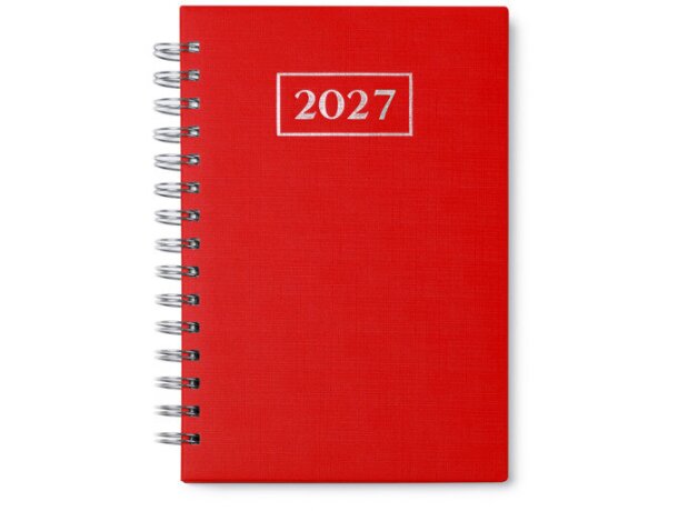Agenda anillas Hera día página con tapa acolchada grabado relieve detalle 2