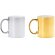 Tazas en plata y oro de cerámica Zala Plata detalle 2