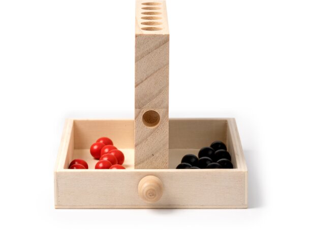 Juego de mesa Vicos natural de madera con 4 en raya Crudo detalle 3