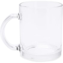 Taza personalizada cristal borosilicado 340ml transparente sublimable