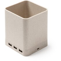 Portalápices Melbux cargador inalámbrico trigo