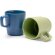Taza cerámica Longi con asa ergonómica y base biselada Beige detalle 3