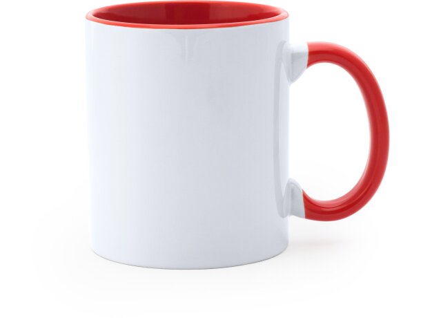 Taza sublimacion MANGO Blanco/rojo detalle 25
