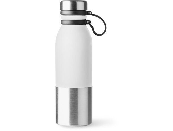 Botella de acero con acabado mate bicolor 850ml Alke Blanco detalle 5