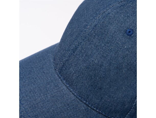Gorras béisbol 6 paneles de denim vaquero Isbud Vaquero detalle 2