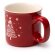 Taza cerámica Calgary rojo con diseño navideño en relieve Rojo detalle 4