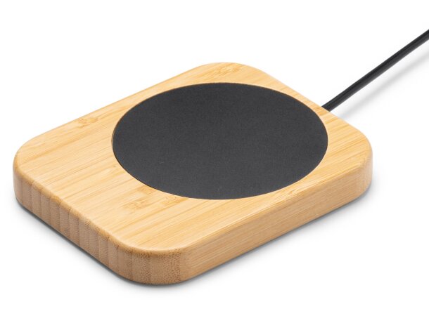 Calentador de taza Neon con base de bambú y conexión USB Crudo detalle 4
