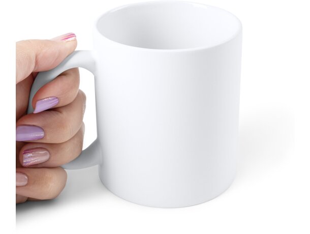 Taza de cerámica Rambu blanco mate 350ml para sublimación Blanco detalle 1