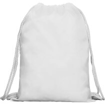 Gymsac corporativo poliéster 210T cordones 8mm tono etiqueta removible