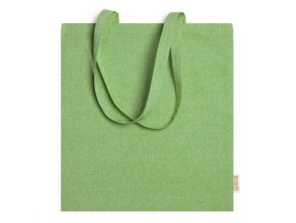 Bolsa algodón acabado jaspeado reciclado 120 g/m2 Rivoli Verde helecho detalle 6