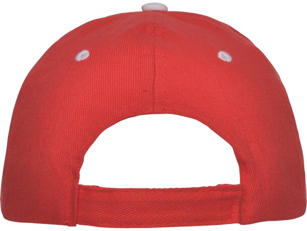 Gorras béisbol cierre velcro de algodón 260 g/m2 Panel Rojo detalle 50