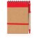 Mini libreta con espiral y tapa rígida cartón reciclado Rojo