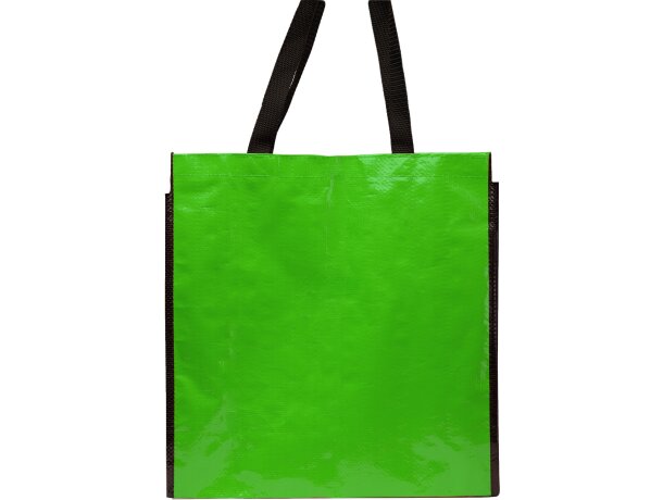 Bolsa para la compra barata polipropileno laminado brillante Coast Verde helecho detalle 11
