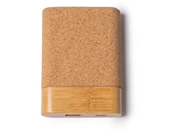 Batería portátil personalizada corcho 10000 mah Kobe Crudo detalle 3