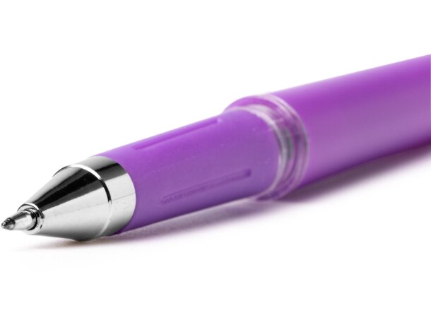 Bolígrafo Barot corporativo con acabado metalizado y clip Blanco detalle 2