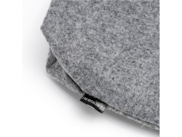 Neceseres personalizables con cremalllera fieltro reciclado Avira Gris detalle 1