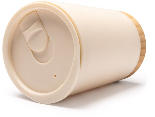 Vaso Mirin bambú y PP reciclado 290ml con tapa dosificadora Negro detalle 2