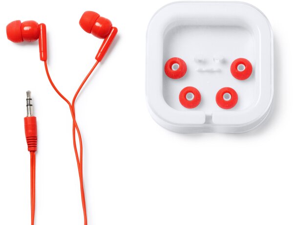 Auriculares con conexion jack 3.5 de plástico Aoki Blanco detalle 2