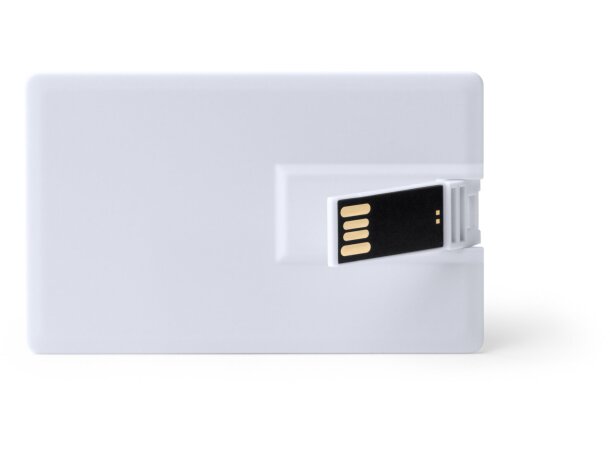 Memoria USB Datis 16GB ultraplana con mecanismo desplegable Blanco detalle 2