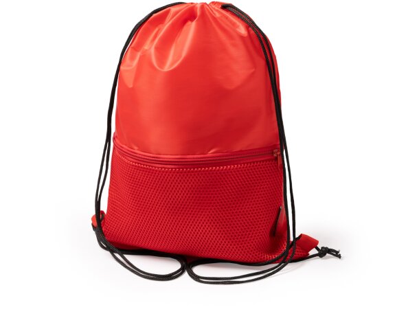 Mochila Milak con bolsillo exterior acolchado en RPET 210D Blanco detalle 4