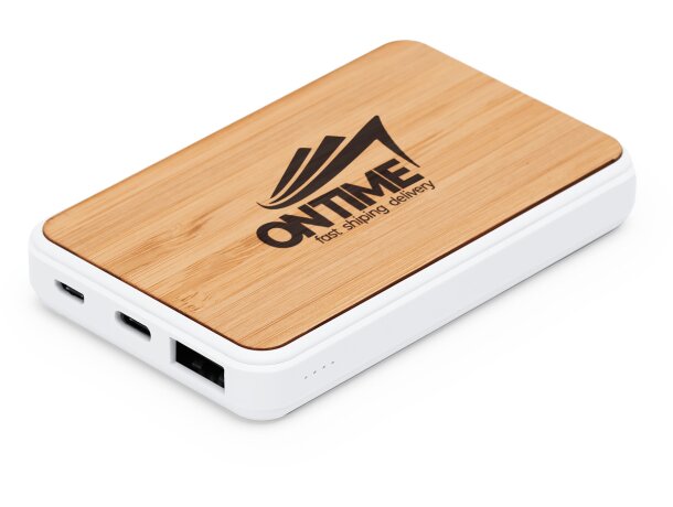 Powerbanks 5000 mah plástico reciclado Rossum Crudo detalle 2