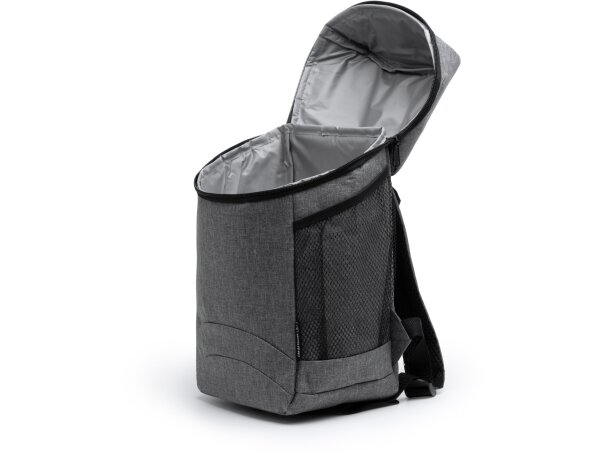 Mochila nevera con bolsillos de red rPET vigoré Ruper Negro detalle 4