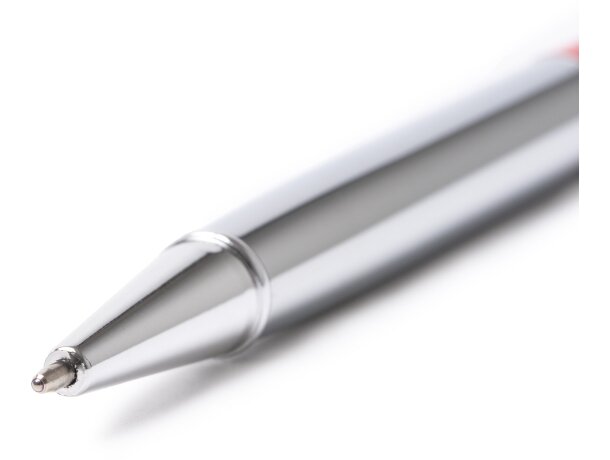 Bolígrafo Bravos de aluminio reciclado con puntero táctil Blanco detalle 1