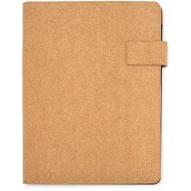 Carpeta publicitaria corcho natural cierre magnético compartimentos A4
